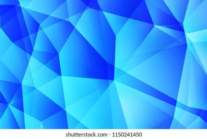 Light BLUE vector polygonal background. A completely new color illustration in a polygonal style. Polygonal design for your web site.