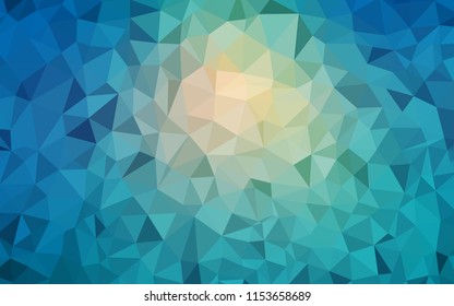 Light BLUE vector polygonal background. A completely new color illustration in a polygonal style. New template for your brand book.