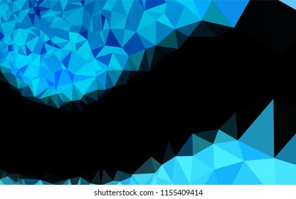 Light BLUE vector polygonal background. Triangular geometric sample with gradient.  A completely new template for your business design.