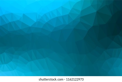 Light BLUE vector polygonal background. Geometric illustration in Origami style with gradient.  Brand new design for your business.