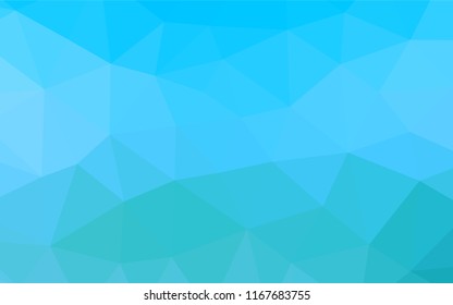 Light BLUE vector polygonal background. Geometric illustration in Origami style with gradient.  A completely new design for your business.
