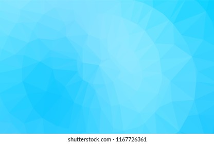 Light BLUE vector polygonal background. A sample with polygonal shapes. The best triangular design for your business.