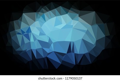 Light BLUE vector polygonal background. Triangular geometric sample with gradient.  The elegant pattern can be used as part of a brand book.