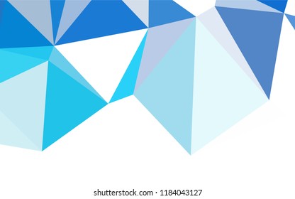 Light BLUE vector polygonal background. Geometric illustration in Origami style with gradient.  Brand new design for your business.
