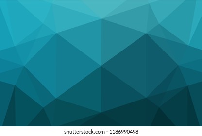 Light BLUE vector polygonal background. Geometric illustration in Origami style with gradient.  The elegant pattern can be used as part of a brand book.