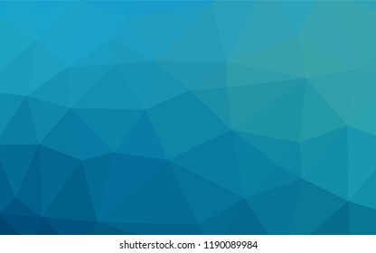 Light BLUE vector polygonal background. Brand new colored illustration in blurry style with gradient. Triangular pattern for your business design.