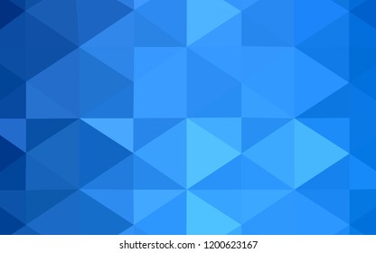 Light BLUE vector polygonal background. A completely new color illustration in a  polygonal style. The best triangular design for your business.
