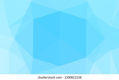 Light BLUE vector polygonal background. Shining colored illustration in a Brand new style. The template can be used as a background for cell phones.