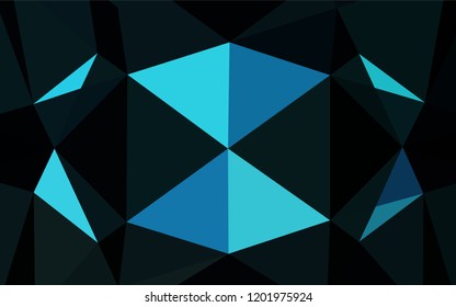 Light BLUE vector polygonal background. Glitter abstract illustration with an elegant design. The best triangular design for your business.
