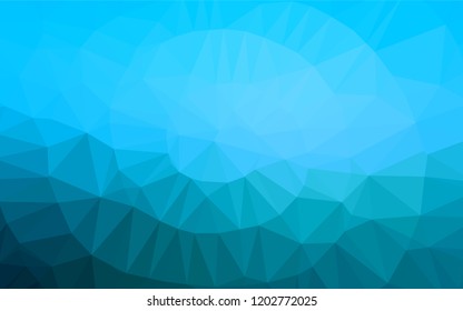 Light BLUE vector polygonal background. A completely new color illustration in a vague style. The best triangular design for your business.
