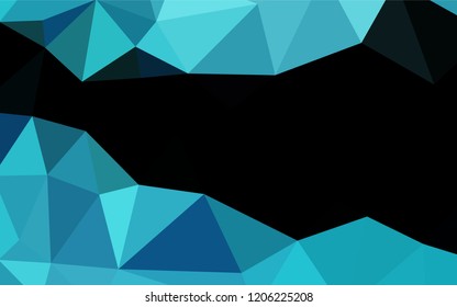 Light BLUE vector polygonal background. Triangular geometric sample with gradient.  The template can be used as a background for cell phones.