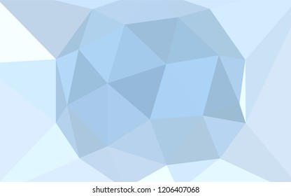 Light BLUE vector polygonal background. A completely new color illustration in a polygonal style. New template for your brand book.