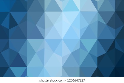 Light BLUE vector polygonal background. Shining polygonal illustration, which consist of triangles. New template for your brand book.
