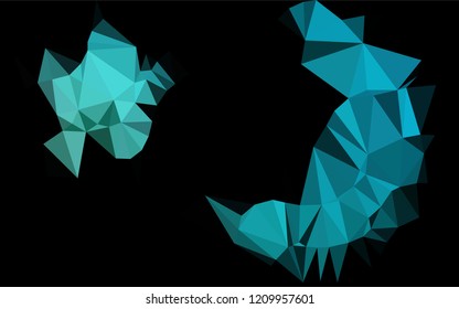 Light BLUE vector polygonal background. Brand new colored illustration in blurry style with gradient. A completely new design for your business.