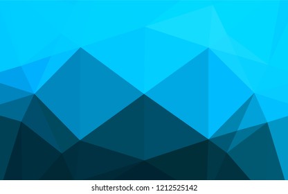 Light BLUE vector polygonal background. A completely new color illustration in a vague style. Triangular pattern for your business design.