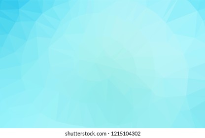 Light BLUE vector polygonal background. A vague abstract illustration with gradient. Triangular pattern for your business design.