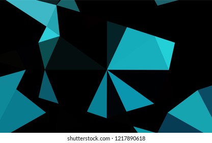 Light BLUE vector polygonal background. Creative illustration in halftone style with gradient. The best triangular design for your business.