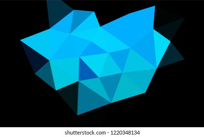 Light BLUE vector polygonal background. Glitter abstract illustration with an elegant design. The template can be used as a background for cell phones.