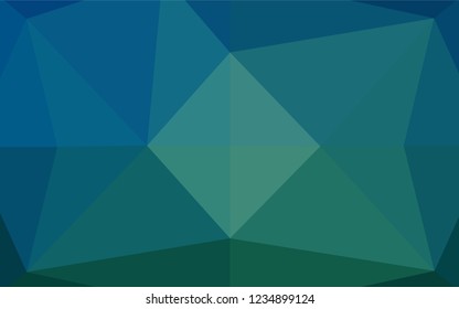 Light BLUE vector polygonal background. A vague abstract illustration with gradient. The polygonal design can be used for your web site.