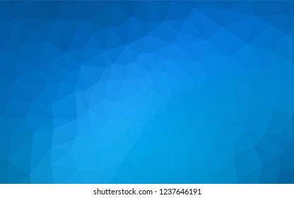 Light BLUE vector polygonal background. Shining polygonal illustration, which consist of triangles. Completely new template for your banner.