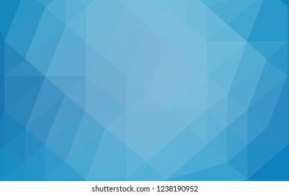 Light BLUE vector polygonal background. Shining colored illustration in a Brand new style. Completely new design for your business.