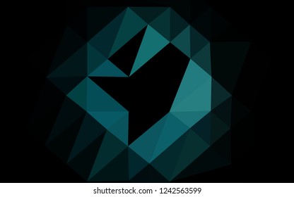 Light BLUE vector polygonal background. Geometric illustration in Origami style with gradient. Textured pattern for background.