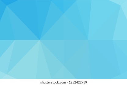 Light BLUE vector polygonal background. A sample with polygonal shapes. The polygonal design can be used for your web site.