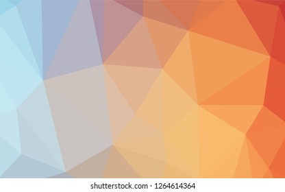 Light BLUE vector polygonal background. Triangular geometric sample with gradient.  Completely new template for your banner.