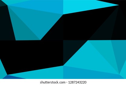 Light BLUE vector polygonal background. Triangular geometric sample with gradient.  The textured pattern can be used for background.