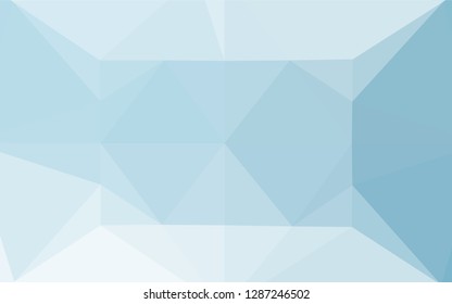 Light BLUE vector polygonal background. A sample with polygonal shapes. The completely new template can be used for your brand book.