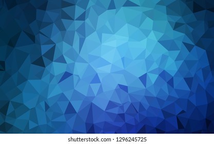 Light BLUE vector polygonal background. Colorful abstract illustration with triangles. Triangular pattern for your design.