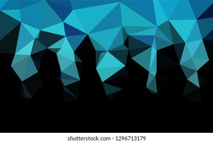 Light BLUE vector polygonal background. Colorful abstract illustration with gradient. The best triangular design for your business.