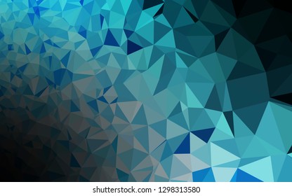 Light BLUE vector polygonal background. Glitter abstract illustration with an elegant design. Template for a cell phone background.