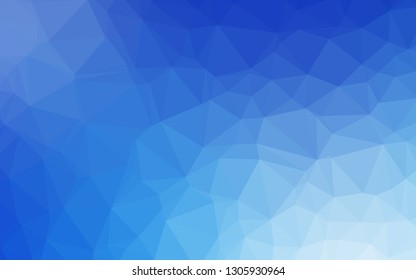 Light BLUE vector polygonal background. Geometric illustration in Origami style with gradient. Template for your brand book.