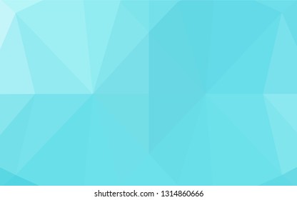 Light BLUE vector polygonal background. Geometric illustration in Origami style with gradient.  The best triangular design for your business.