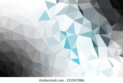 Light BLUE vector polygonal background. Colorful abstract illustration with gradient. The best triangular design for your business.