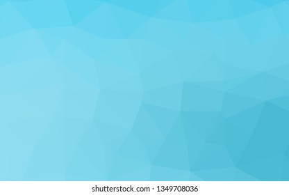 Light BLUE vector polygonal background. Colorful illustration in Origami style with gradient.  Textured pattern for background.