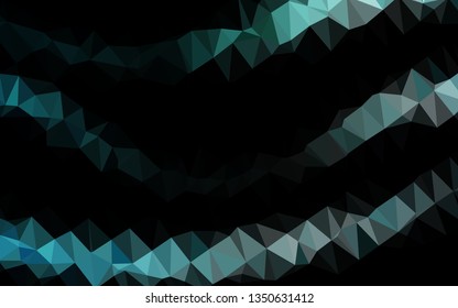 Light BLUE vector polygonal background. Shining illustration, which consist of triangles. Textured pattern for background.