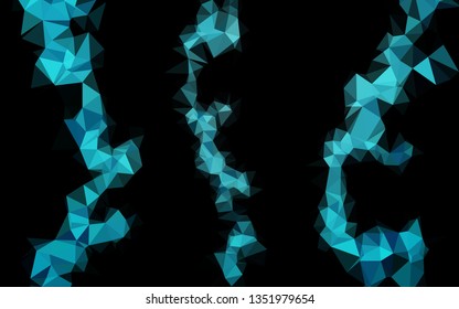 Light BLUE vector polygonal background. Colorful illustration in Origami style with gradient.  Completely new template for your business design.