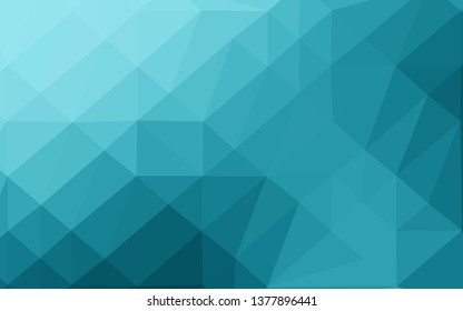 Light BLUE vector polygonal background. Triangular geometric sample with gradient.  Triangular pattern for your business design.