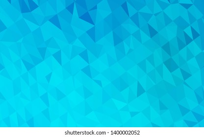 Light BLUE vector polygonal background. Creative illustration in halftone style with gradient. Textured pattern for background.