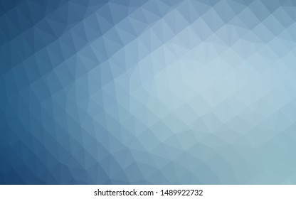 Light BLUE vector polygonal background. Colorful illustration in abstract style with gradient. Polygonal design for your web site.