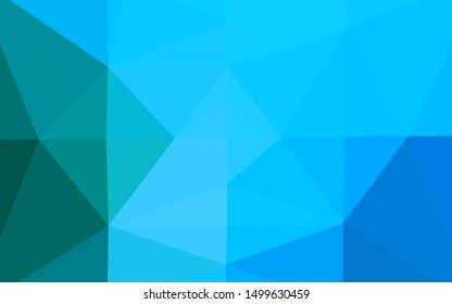 Light BLUE vector polygonal background. Modern geometrical abstract illustration with gradient. Textured pattern for background.