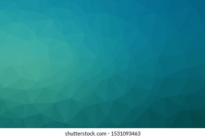 Light BLUE vector polygonal background. Triangular geometric sample with gradient.  Completely new template for your business design.