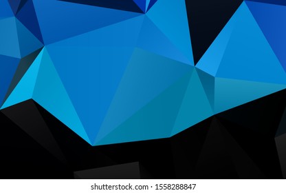 Light BLUE vector polygonal background. Colorful illustration in Origami style with gradient.  Completely new design for your business.