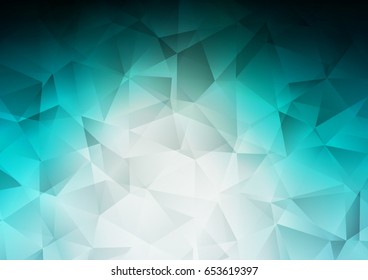 Light BLUE vector polygonal background. Geometric illustration in Origami style with gradient.  Triangular pattern for your business design.