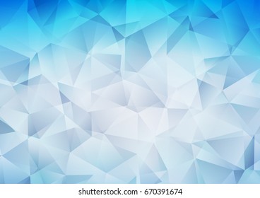 Light BLUE vector polygonal background. Creative geometric illustration in Origami style with gradient. The elegant pattern can be used as part of a brand book.