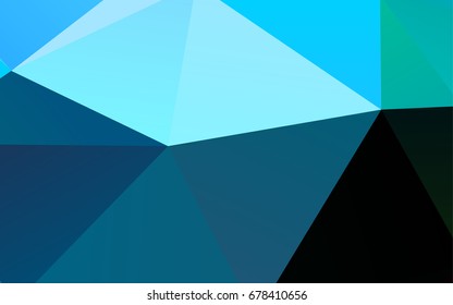Light BLUE vector polygonal background. Geometric illustration in Origami style with gradient.  Brand-new style for your business design.