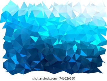Light BLUE vector polygonal background. A sample with polygonal shapes. Brand-new design for your business.