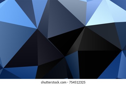 Light BLUE vector polygonal background. Creative geometric illustration in Origami style with gradient. Brand-new style for your business design.